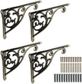 Khtumeware Ornate Decorative Shelf Brackets, 5-inch Small wall Mounted Shelving by khtumeware