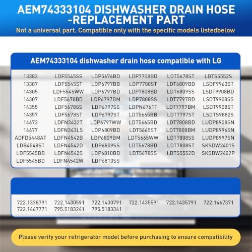 AEM74333104 Dishwasher Drain Hose Replacement - Image 5
