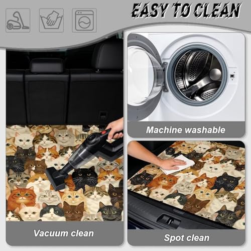 Colorful Funny Cat Trunk Mat for Beach Gear 29"x39" - Image 5
