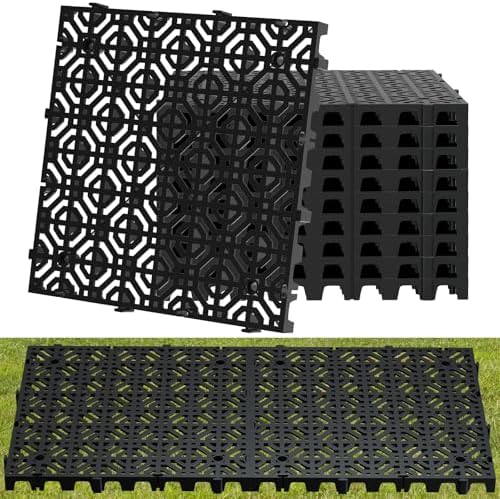 10 Pcs 15.7" x 15.7" Heavy Duty Ground Protection Mats, Interlocking Non-Slip by Nalwort