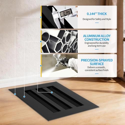 10x6 Modern AC Vent Cover, Decorative Air Vent Register Grille - Image 5