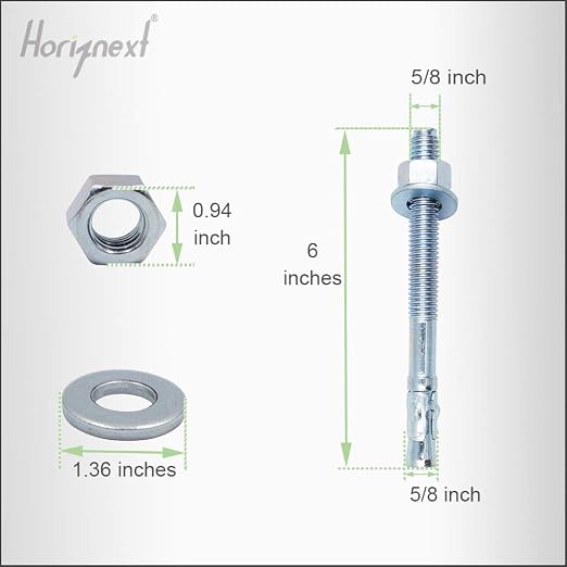5/8 Concrete Anchors, 5/8 Wedge Anchors Bolts, equipment bases, and shop - Image 2