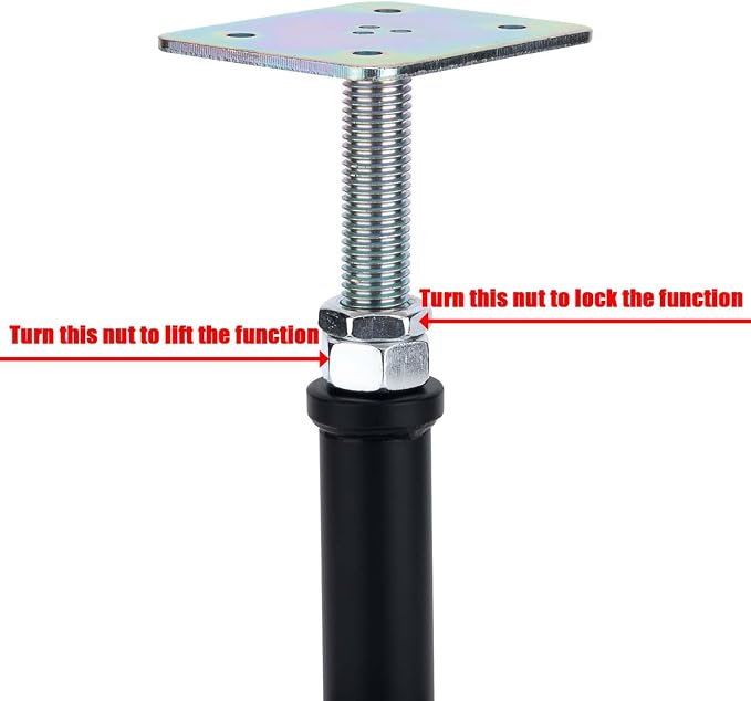4-Pack Adjustment Floor Jack Post Floor Jack Lift Supports 9.5-13.5 Inch - Image 3