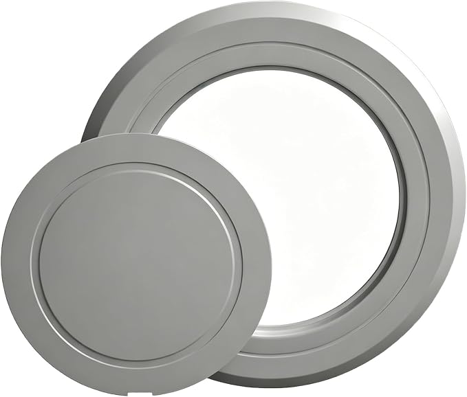 Plastic Access Panel 2 Pack, ABS Round Wall Hole Cover Plate, 3 Second Adhesive by Unknown