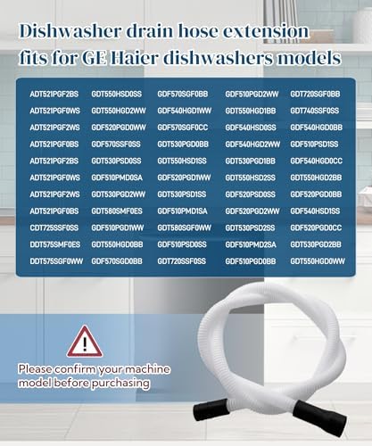 4.5 Feet WD24X10062 Dishwasher Drain Hose Fits - Image 2