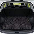 Black Leopard Print Universal Car Trunk Mat, Waterproof Liner by Darisoco