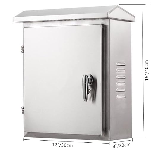 304 Stainless Steel Electrical Box 16'' x 12'' x 8'' Outdoor Electrical - Image 7