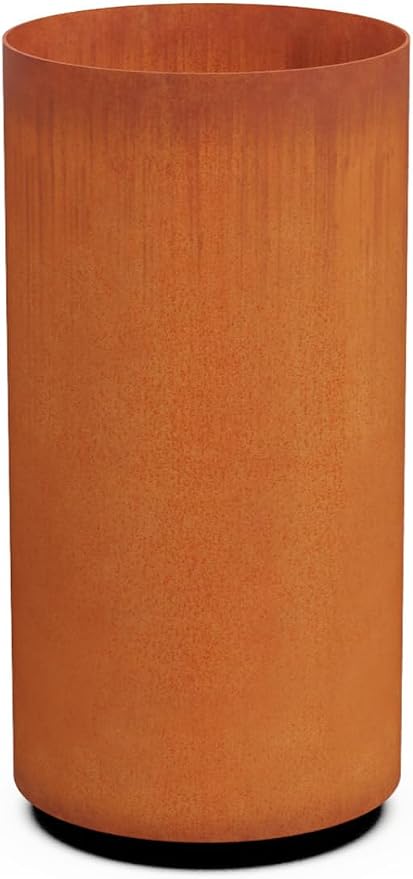 Corten Steel Garden Planter Round Heavy Duty Metal | Made in USA | Fully by Plantercraft
