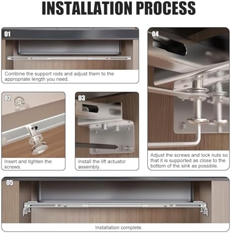 Undermount Sink Bracket & Kitchen Sink Installation Parts Kit, Stainless Steel - Image 7