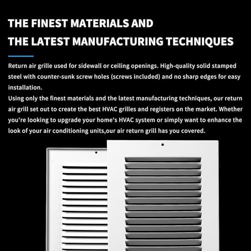 14x10 Return Air Grille, Air Return Vent Cover, Flat Vent Cover, Rejillas De - Image 3
