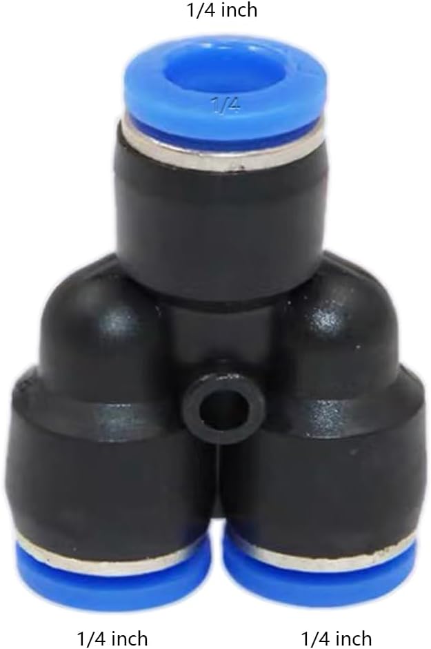 1/4 inch OD Y splitter Push to connect Fittings, push to connect air fittings - Image 2