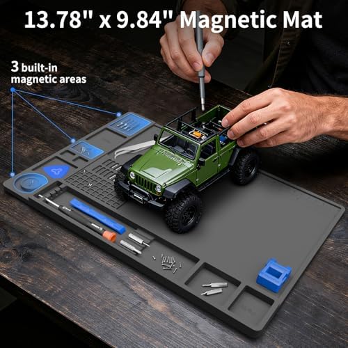 STREBITO 932°F Heat Resistant Silicone Work Soldering Mat 13.8"x9.9" - Image 2
