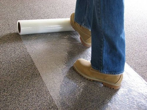 Plasticover Carpet Protection Film, Temporary Adhesive Plastic - Image 2