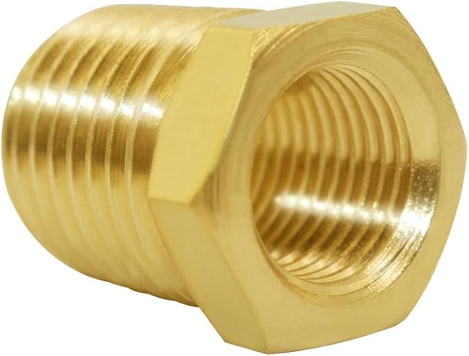 Joywayus 5Pcs Brass Reducing Hex Bushing 1/4" NPT Male to 1/8" NPT Female | - Image 6