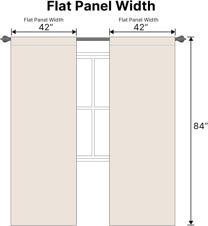 H.VERSAILTEX Blackout Curtains Thermal Insulated Window Treatment Panels Room - Image 7