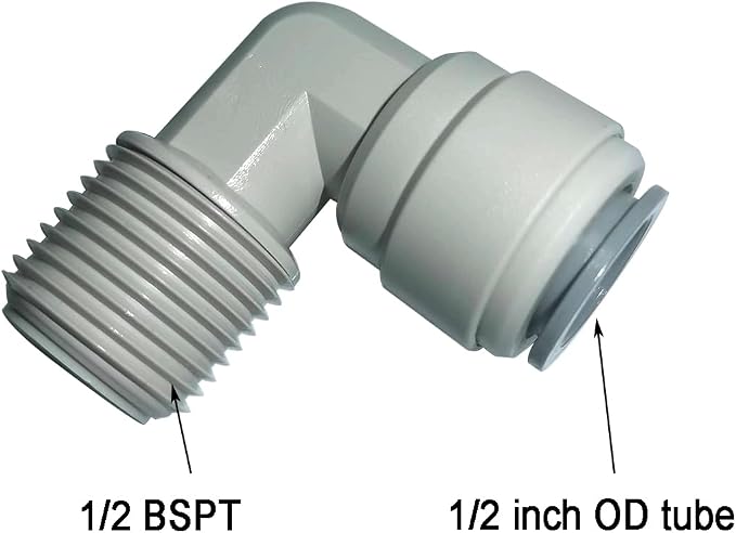Acetal Copolymer 1/2" Tube OD Tube Fittings, Elbow 1/2" Male Adapter, Push to - Image 3