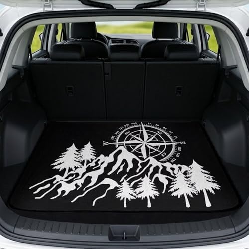 Compass Mountain Friendly Trunk Mat 29"x39" by Mintulipy