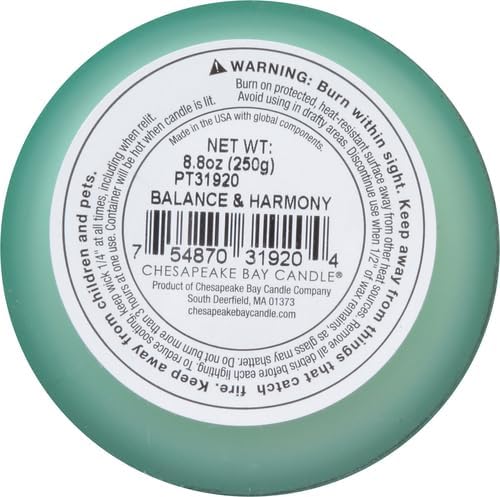Chesapeake Bay Balance + Harmony Scented Candle Water Lily Pear Fragrance 50 - Image 8