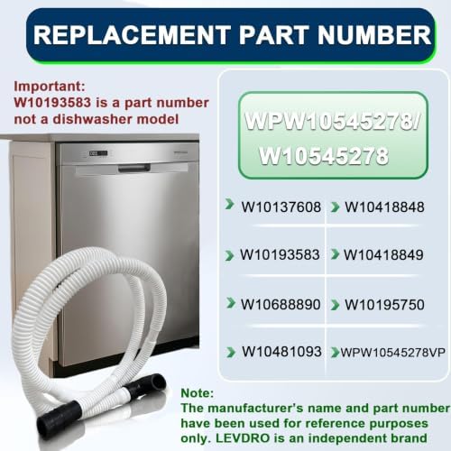 WPW10545278 Dishwasher Drain Hose - Image 3