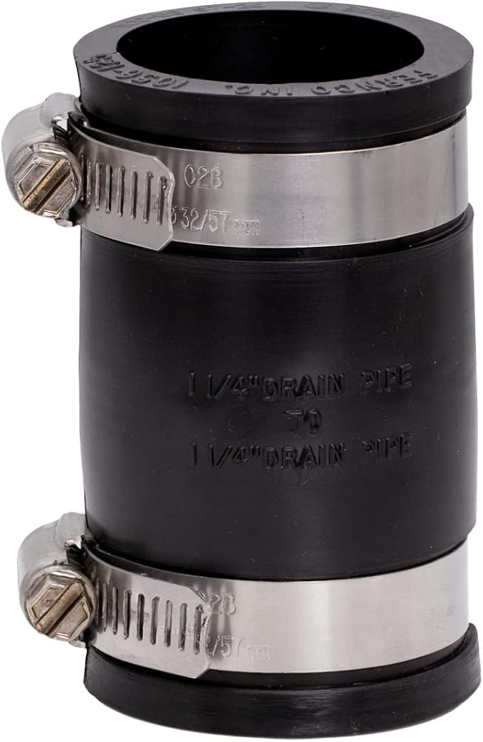 Fernco 1056-125 1-1/4-in. Flexible PVC Pipe Coupling - Image 2