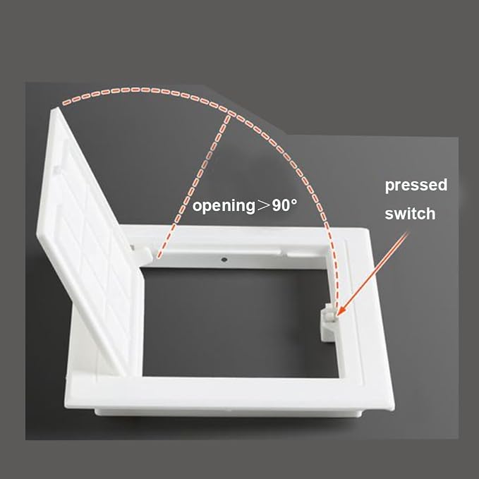 Fengze 4.7 x 4.7 Inch White ABS Plastic Access Panel - Image 3