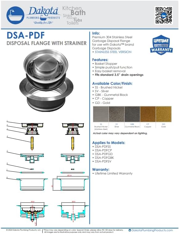 Transitional 304 Stainless Steel Sink Strainers & Disposal Flanges - Image 3