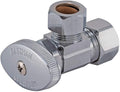 Eastman 1/2 Inch OD Compression x 5/8 Inch OD Compression Multi-Turn Angle Stop by Eastman