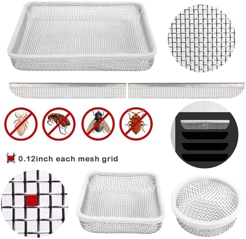 Eazy2hD RV Furnace Vent Cover Screen, Stainless steel mesh - Image 2