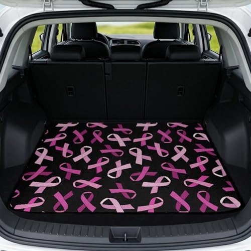 Pink Ribbon Trunk Mat for Car Snow Gear Trunk Mat Universal Waterproof Cargo by Mintulipy