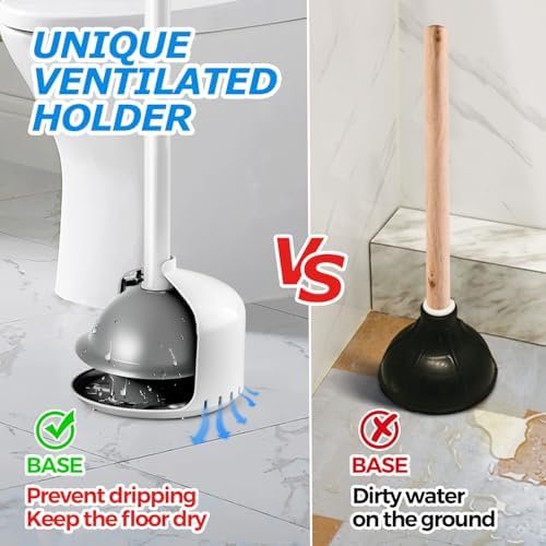 FORASTO Toilet Plunger with Holder - Image 2