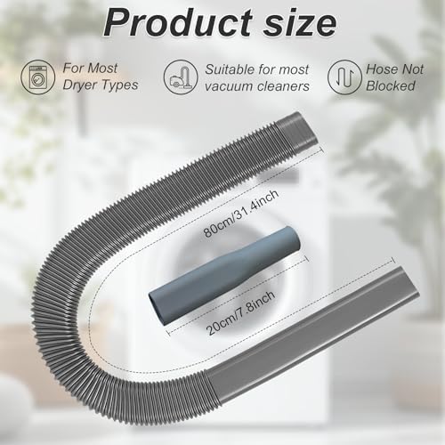 Upgraded Dryer Vent Cleaner Kit: Universal Vacuum Hose Attachment - Image 2