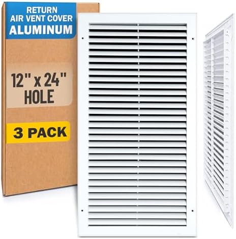 Fits 12x24 Hole | Aluminum Return Air Grille by Handua | Vent Cover Grill by Handua