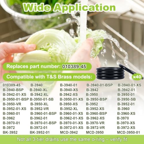 40 Pcs Sink Drain O-Ring, Plunger Rubber Gasket, Compatible - Image 7