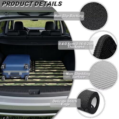 ELEQIN Green Camo American Flag SUV Trunk Mat Cargo Liner - Image 6