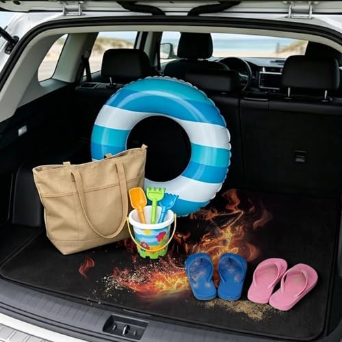 Fire Wolf Waterproof Car Trunk Mat 29"x39" - Image 2