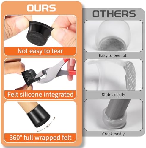 Chair Leg Floor Protectors for Hardwood Floors Extra Small 24pcs - Image 5