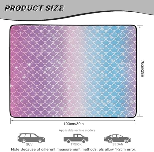 Mermaid Scale Universal Car Trunk Mat, Waterproof Cargo Liner - Image 7