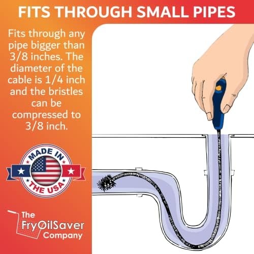 22" Long Sink Drain Brush – Slim Snake Hair Clog Remover Tool - Image 2