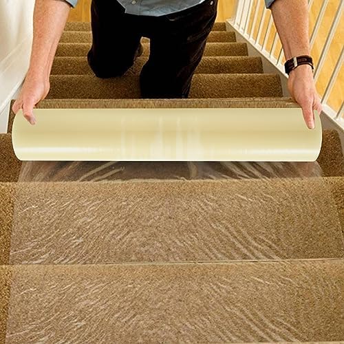 39" x 500' Carpet Protection Film Strong & Durable PE Carpet Protector Film - Image 4