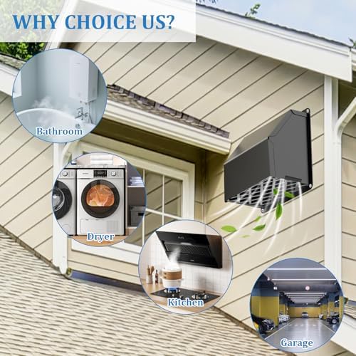 4 inch Dryer Vent Cover Outdoor, Wall Vent Cover - Image 4