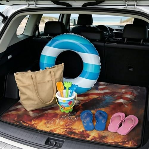 ELEQIN American Flag Eagle SUV Cargo Liner Trunk Mats - Image 2