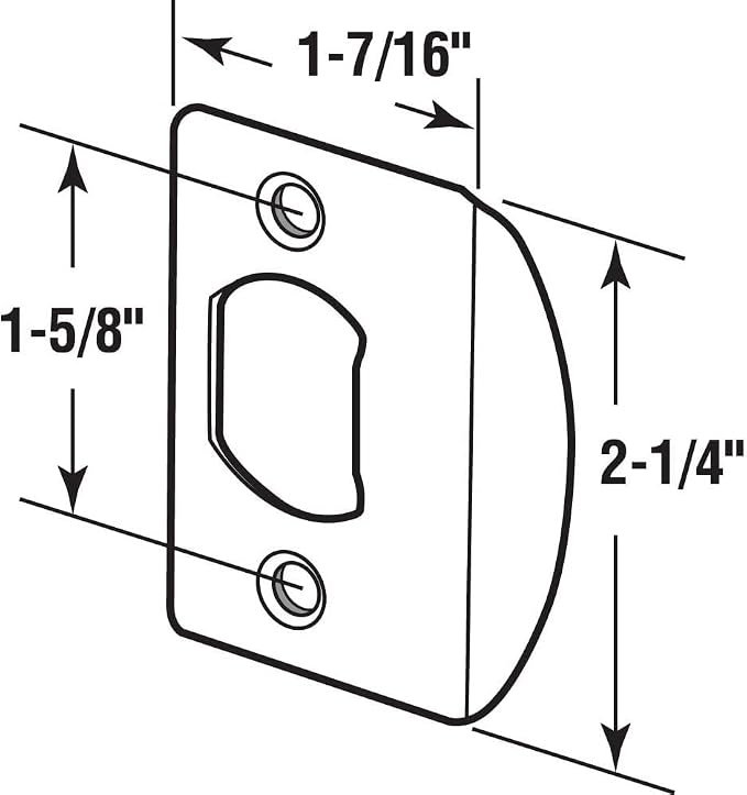 Prime-Line E 2793 Latch Strike Plate, Matte Black Finish - Image 2