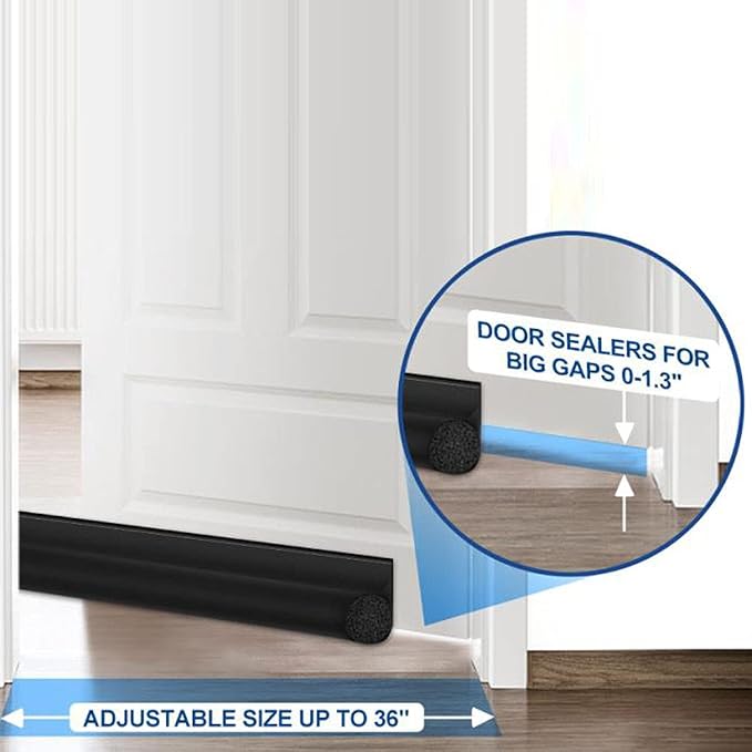 MAXTID Under Door Draft Stopper 36 inches Grey Door Draft Blocker Exterior Door - Image 4