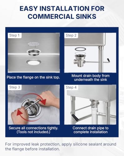 3-1/2" Commercial Sink Drain - Image 6