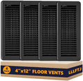 4 Pack Floor Vent Covers, Floor Register 4" x 12", Adjustable Decorative Vent by Unknown
