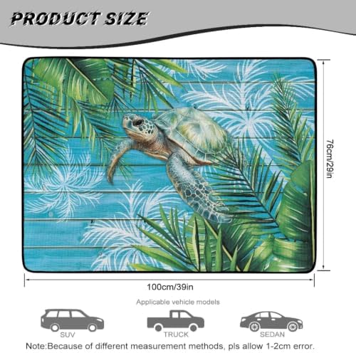 ELEQIN Tropical Palm Leaf Sea Turtle Trunk Mats - Image 7