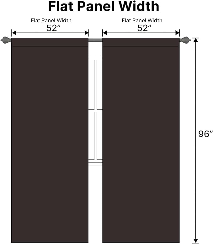H.VERSAILTEX Blackout Curtains Thermal Insulated Window Treatment Panels Room - Image 7