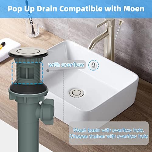 Hibbent 2 Pack Bathroom Sink Drain - Image 2