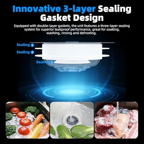 Hibbent 2 Pack 3 in 1 Kitchen Sink Drain Strainer, Metal Pop Up Stopper - Image 3