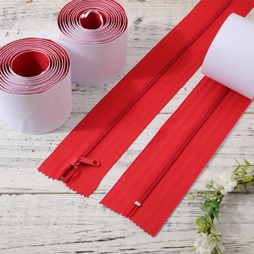 4pcs Dust Barrier Zipper, 7ft x 3in Self-Adhesive Tarp Double Zipper Instant - Image 3